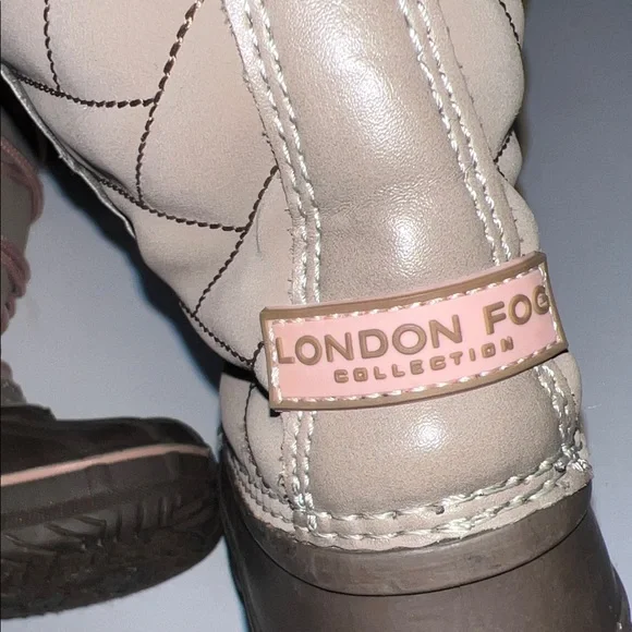 Girls London Fog Tan and Brown Winter Boots with Faux Fur - Picture 2 of 7